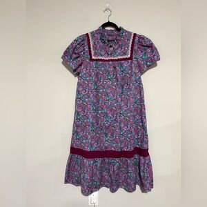 VTG Jane M Honolulu Floral Muumuu Dress Size 16 Large XL Hawaiian 60s 70s Patio